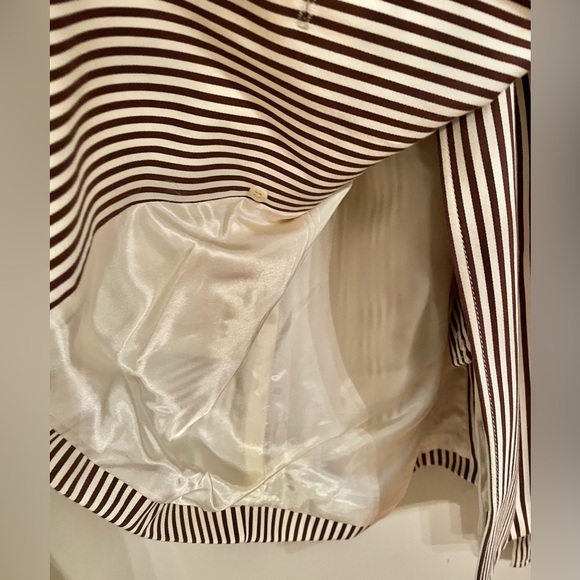 Lauren Ralph Lauren Women's Double Breasted Trench Coat Striped Coat Large - Picture 8 of 15